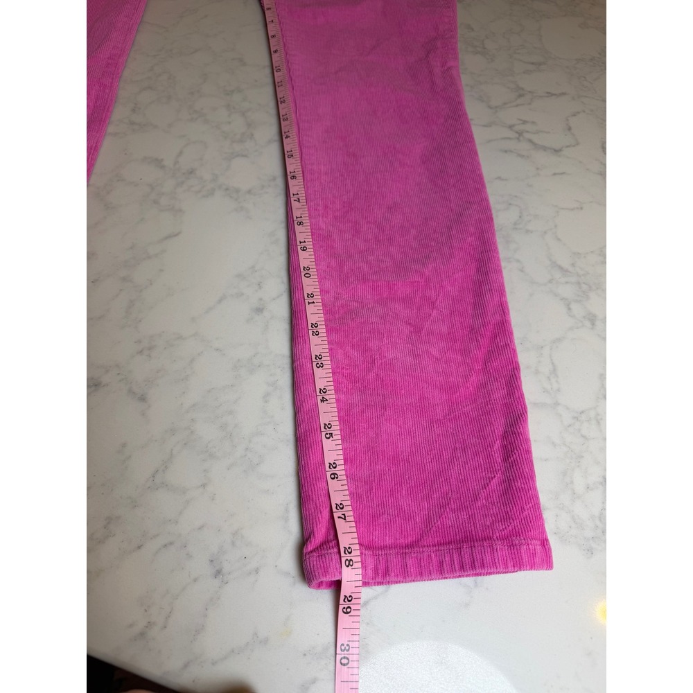 Vineyard Vines Womens Hot Pink Corduroy Slim Straight Pants Size 8 Preppy Whale - Picture 6 of 8